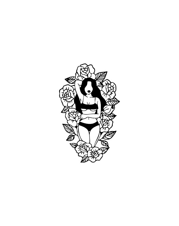 Rose Maiden - TEMPOINK Temporary Tattoo