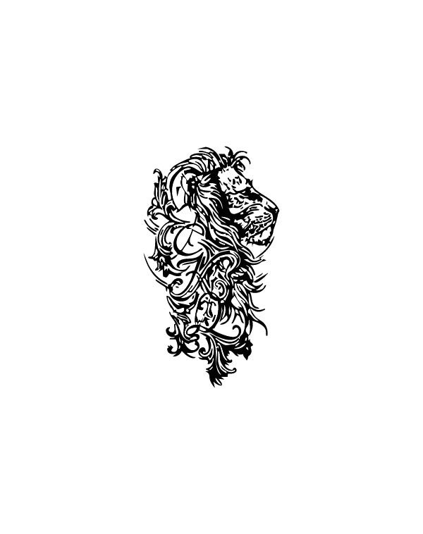 Noble Lion - TEMPOINK Temporary Tattoo
