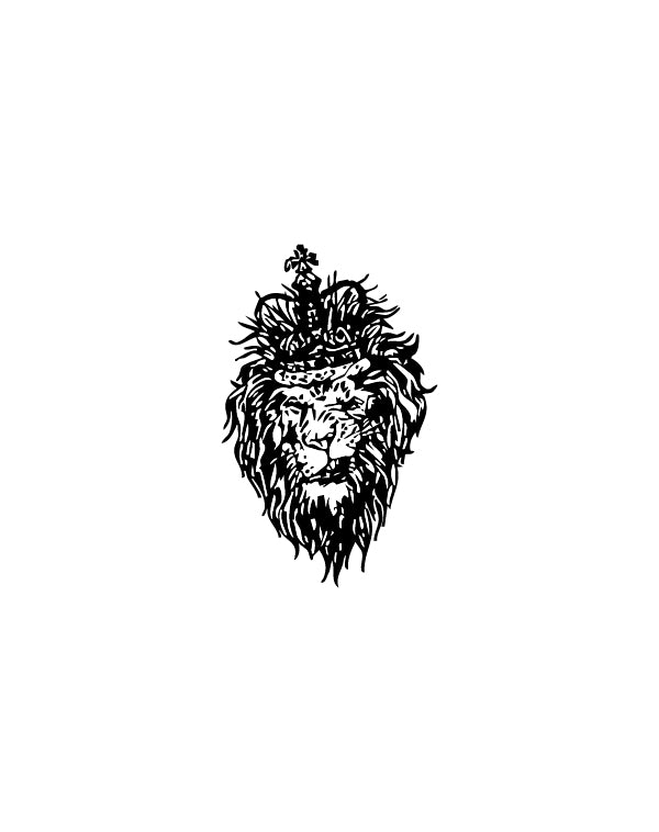 Crown Lion - TEMPOINK Temporary Tattoo