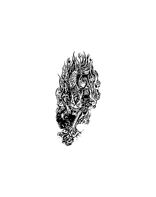Dragon Flame - TEMPOINK Temporary Tattoo