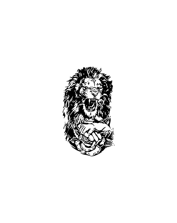 Lion Rose - TEMPOINK Temporary Tattoo