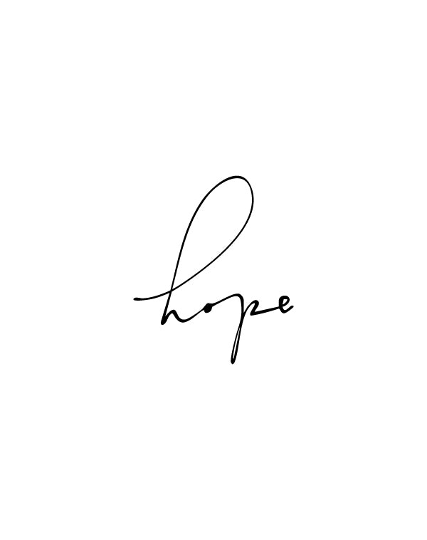 Hope Script - TEMPOINK Temporary Tattoo